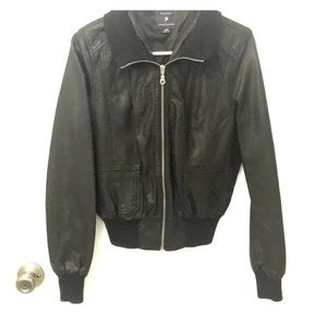 Dark Brown faux Leather Jacket Size Small